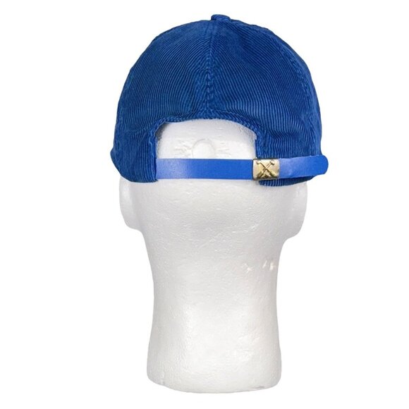 Vintage 80s Pabst Blue Ribbon Corduroy Adjustable Strap Hat - Picture 3 of 6
